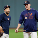 AJ Hinch with Jose Altuve, umm, strategizing?